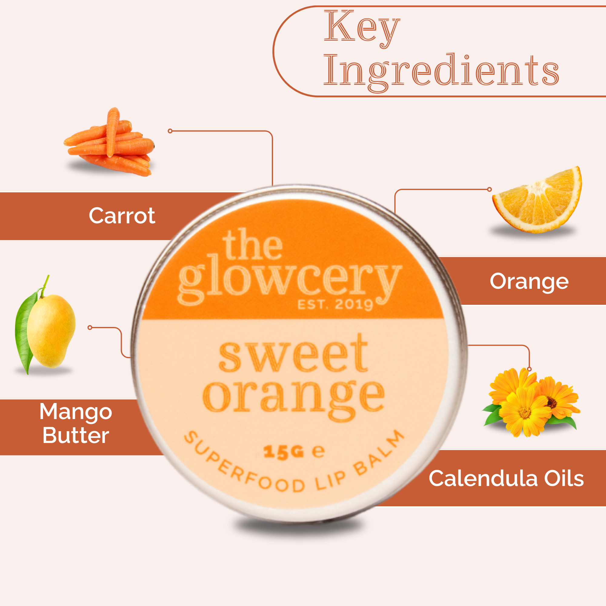 Sweet Orange Superfood Natural Lip Balm